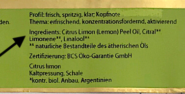 Inhaltsstoffe INCI ätherische Öle