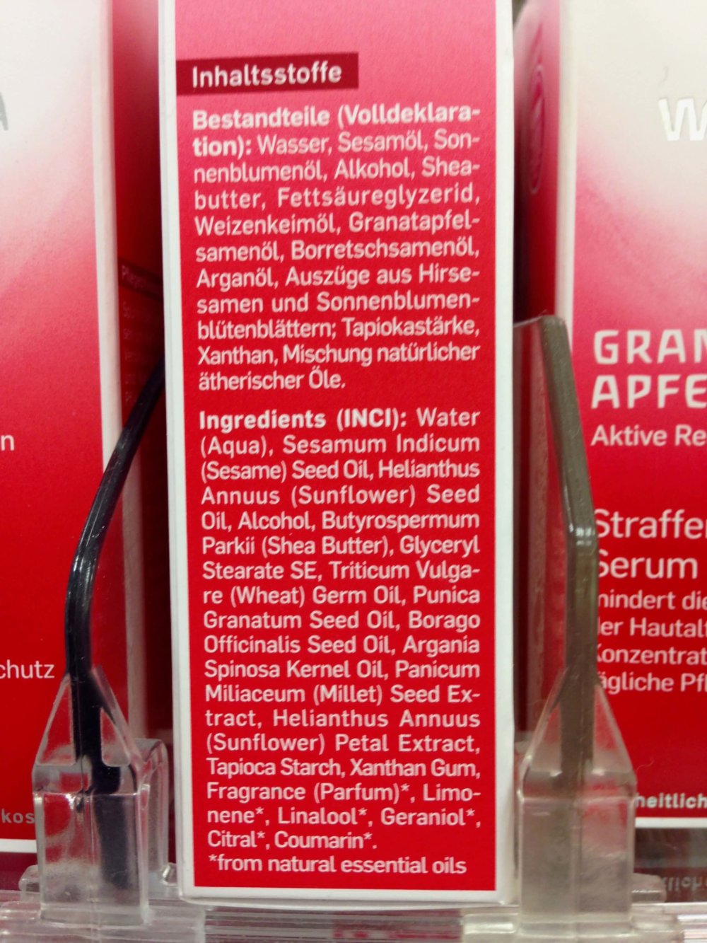INCI Naturkosmetik und ätherische Öle
