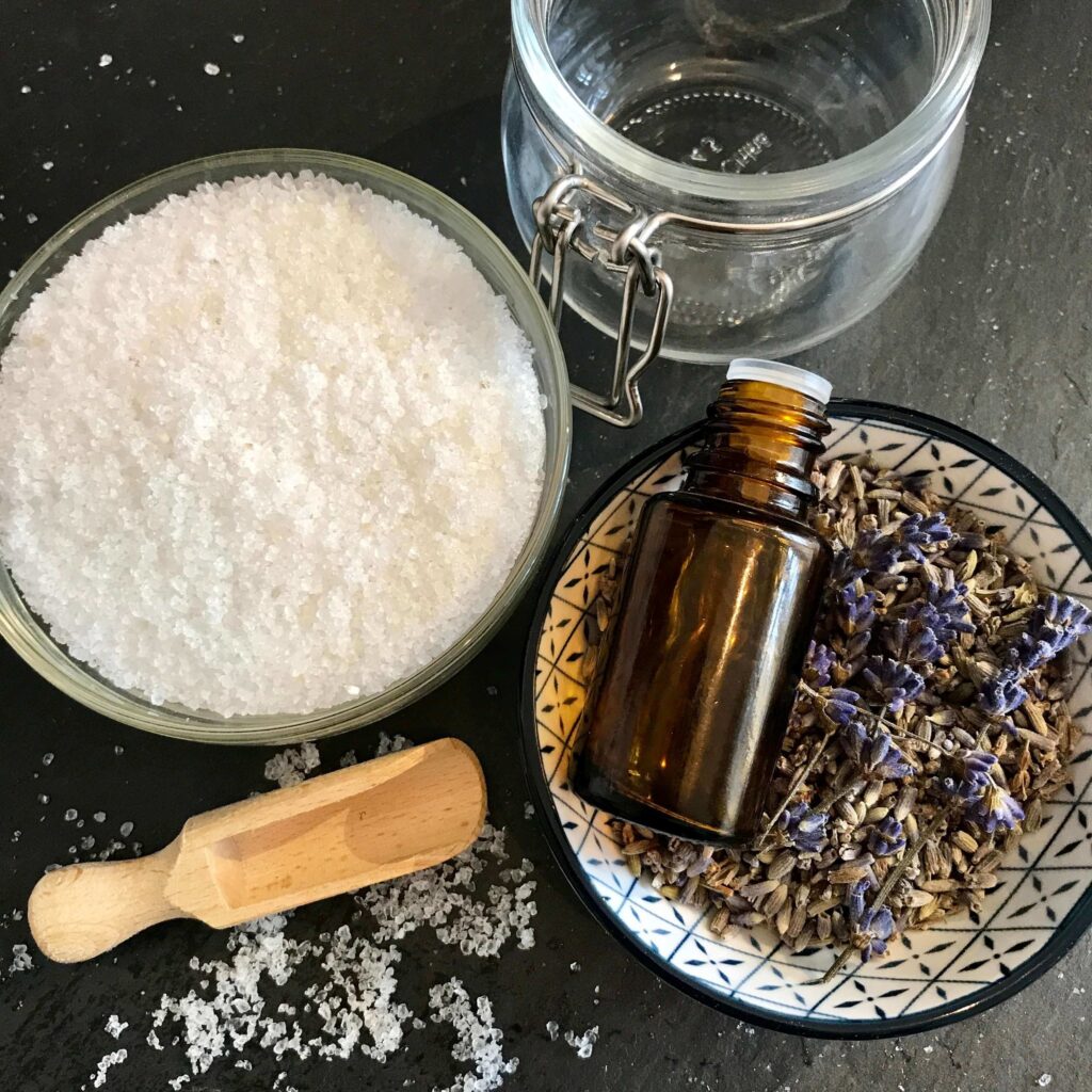 Badesalz selber machen Lavendelbad