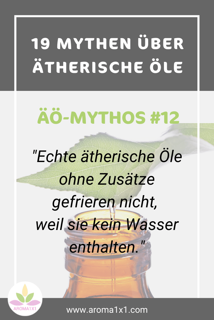 echte ätherische Öle gefrieren nicht